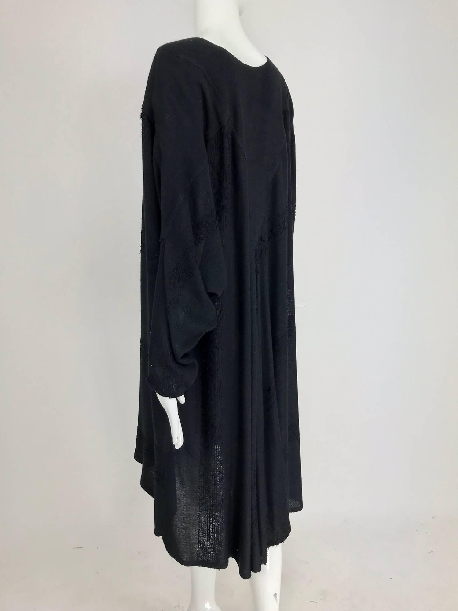 Laise Adzer black Susti gauze bat wing tunic caftan 1980s at 1stDibs ...