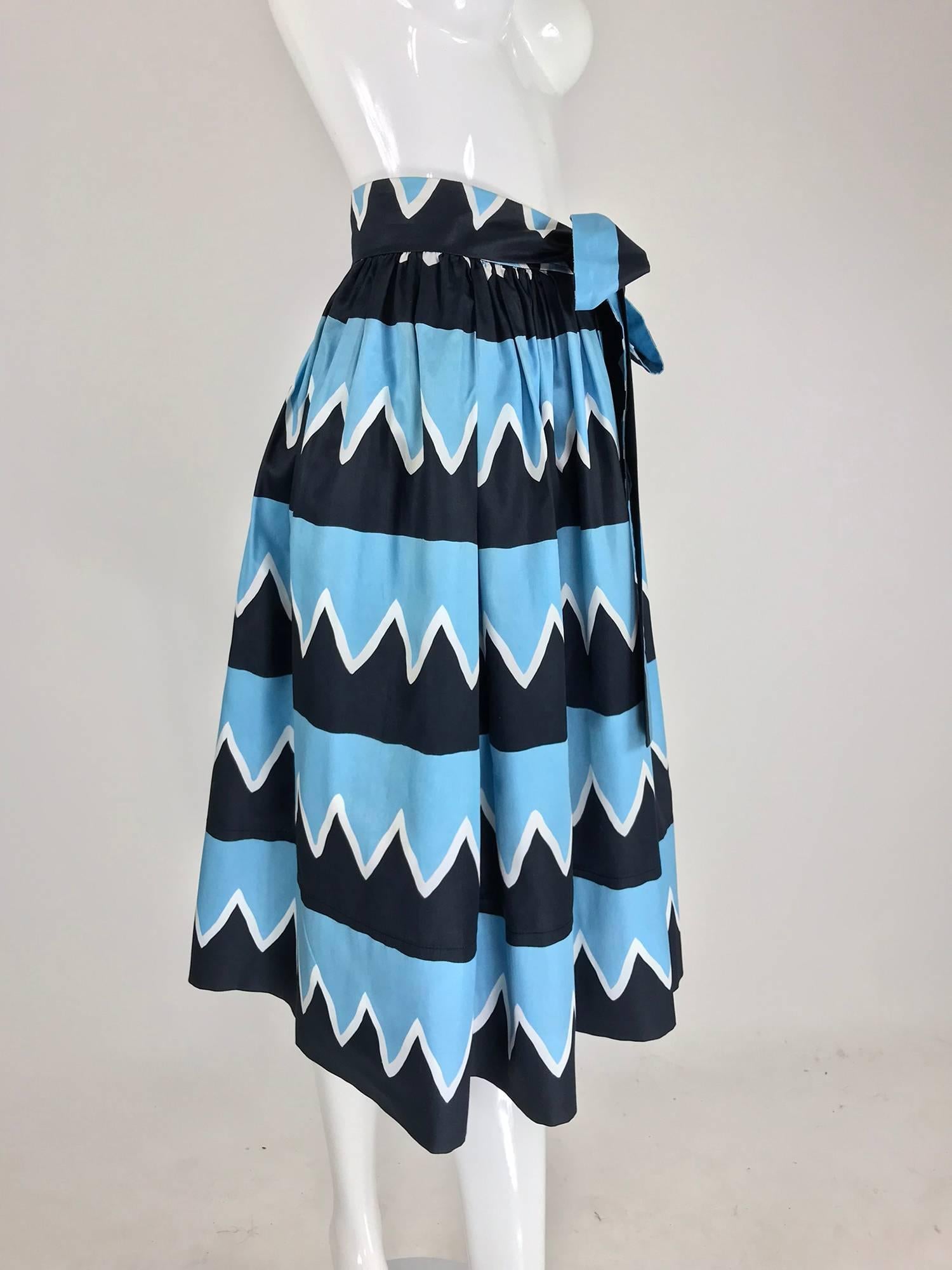 Black Yves Saint Laurent Iman worn documented cotton skirt, S / S 1980