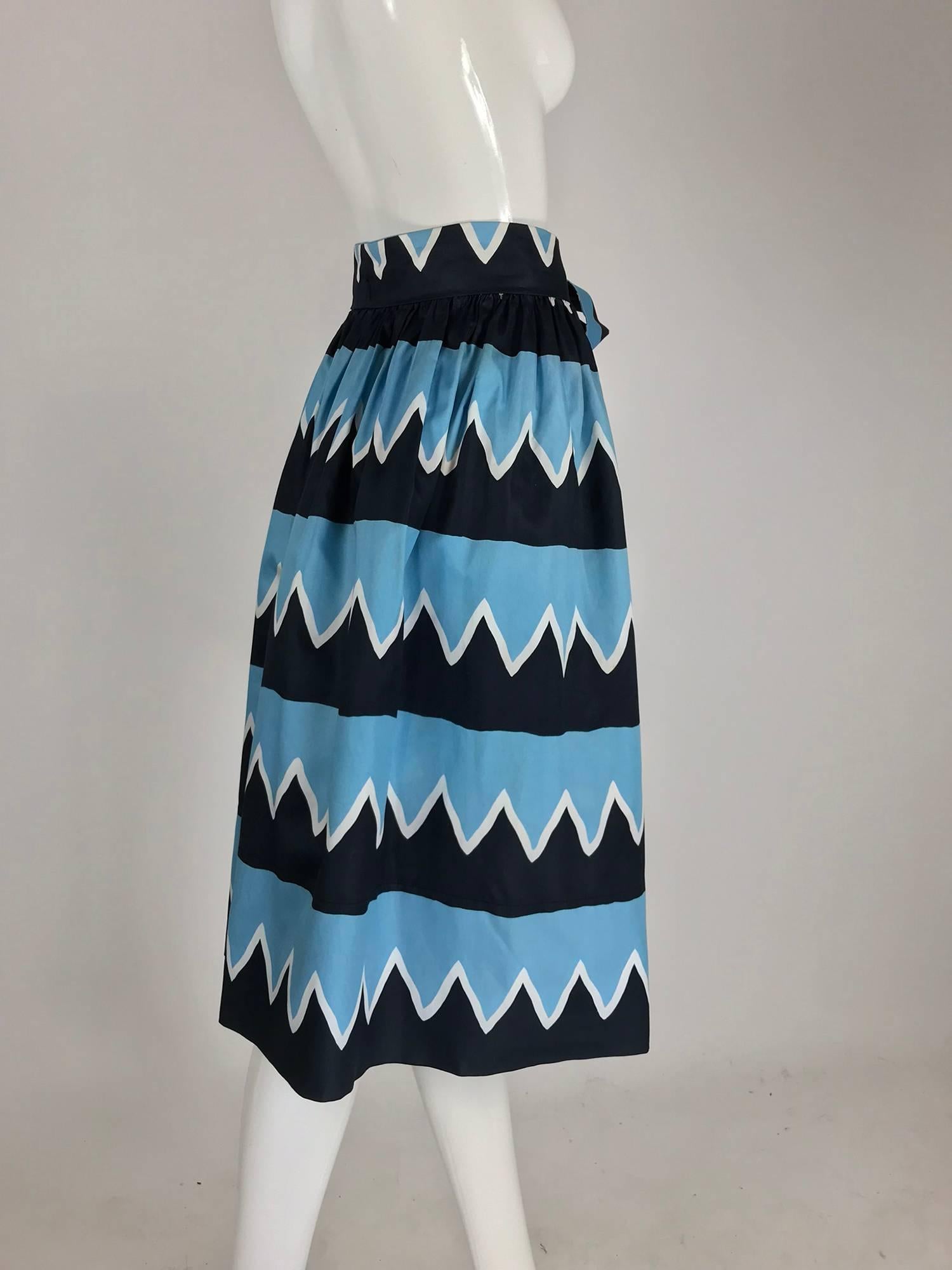 Yves Saint Laurent Iman worn documented cotton skirt, S / S 1980 In Excellent Condition In West Palm Beach, FL