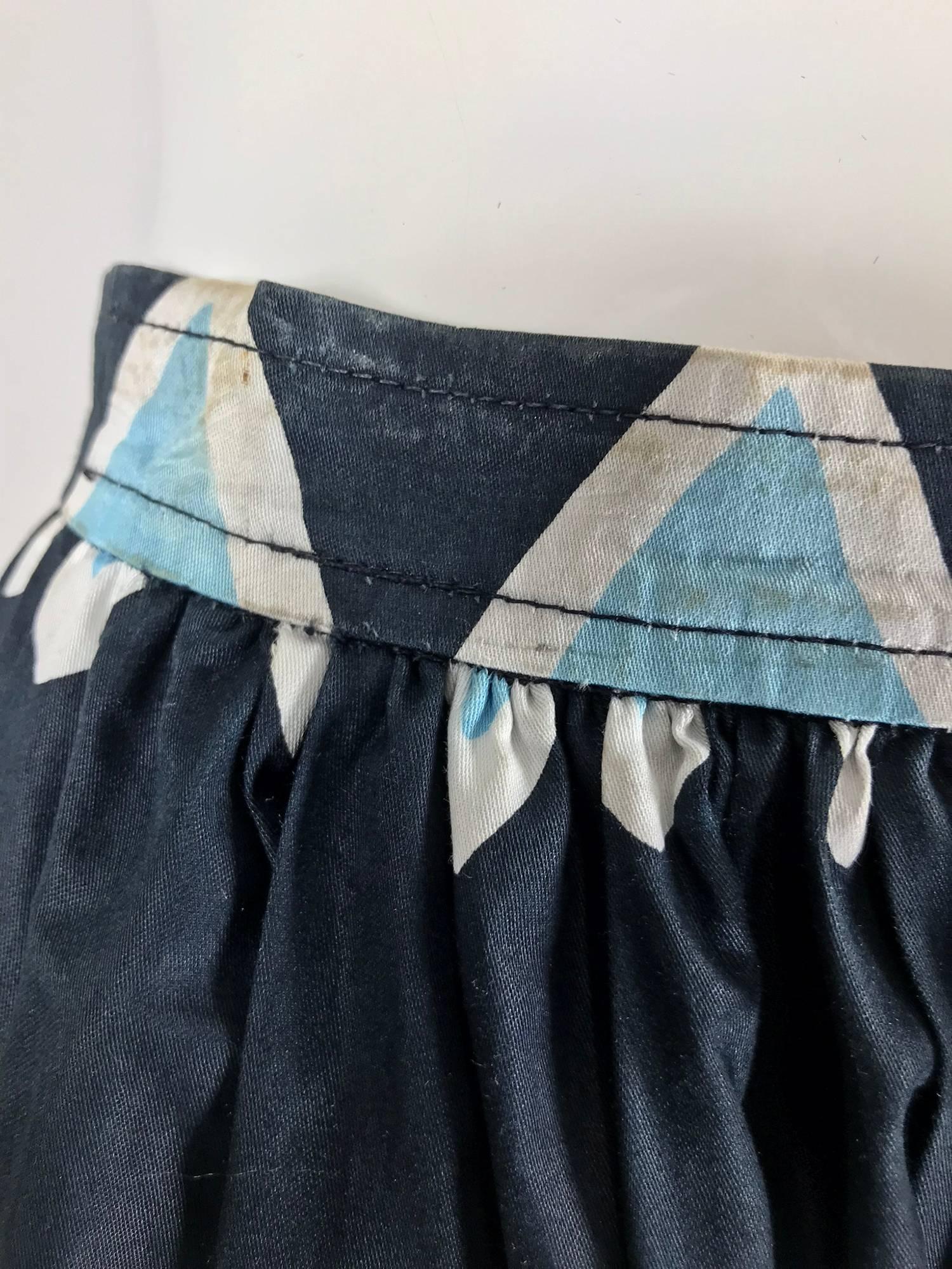 Yves Saint Laurent Iman worn documented cotton skirt, S / S 1980 7