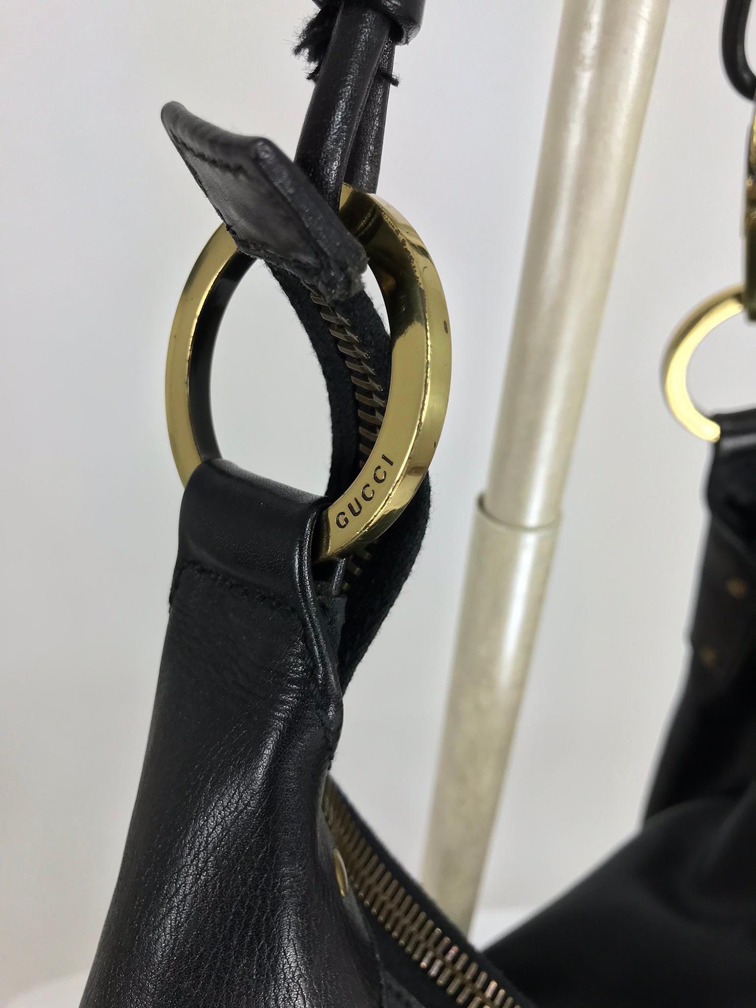 Gucci Black Leather shoulder bag with gold hardware 1
