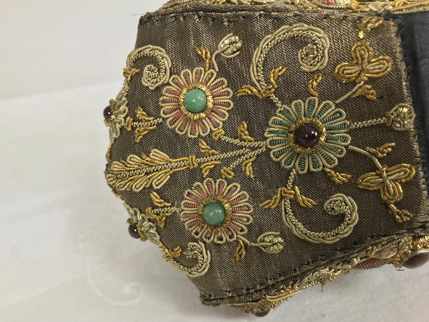 Metallic jewel lame Mughal evening bag India 1960s 2