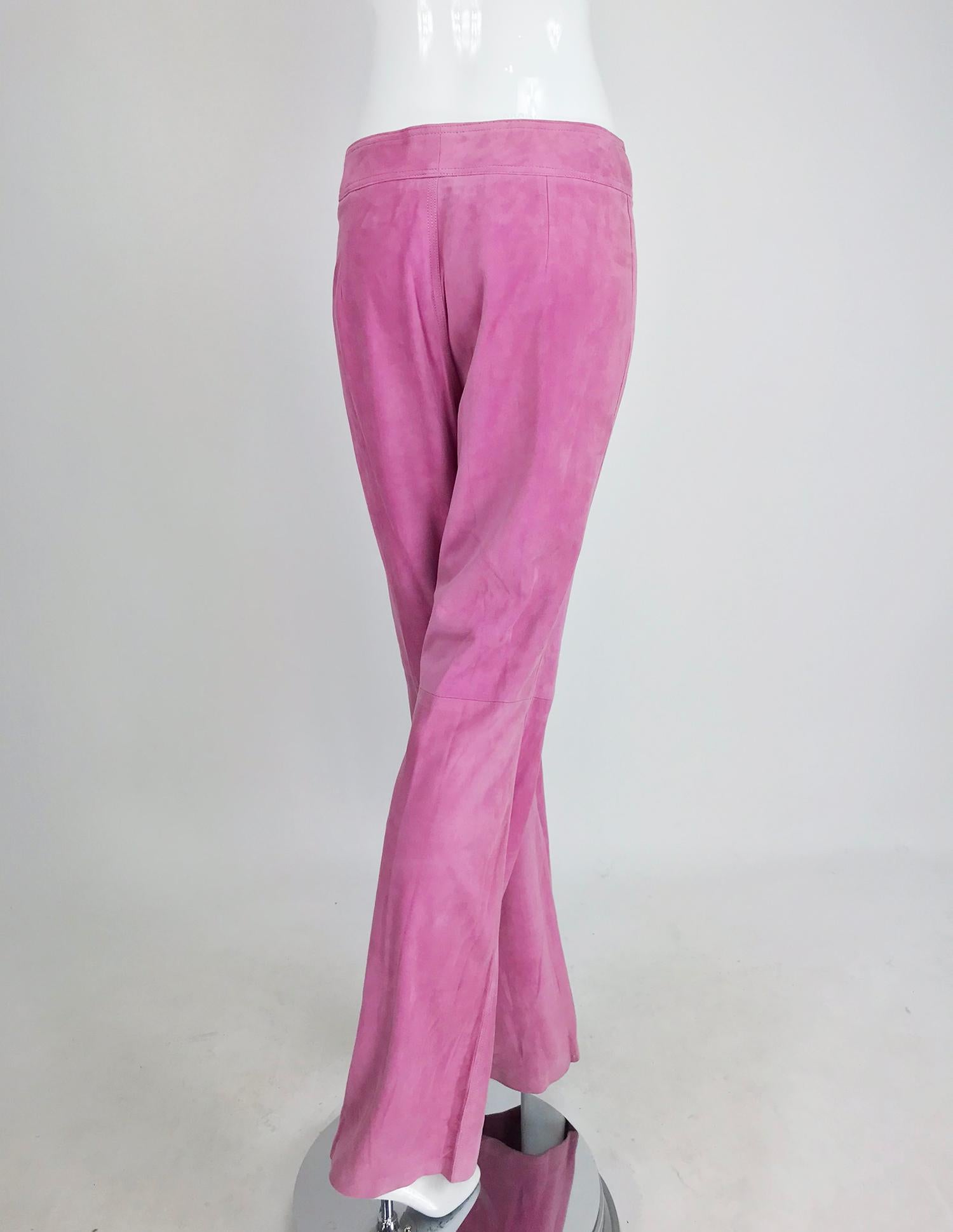 Purple Ralph Lauren Black Label pink suede trousers 