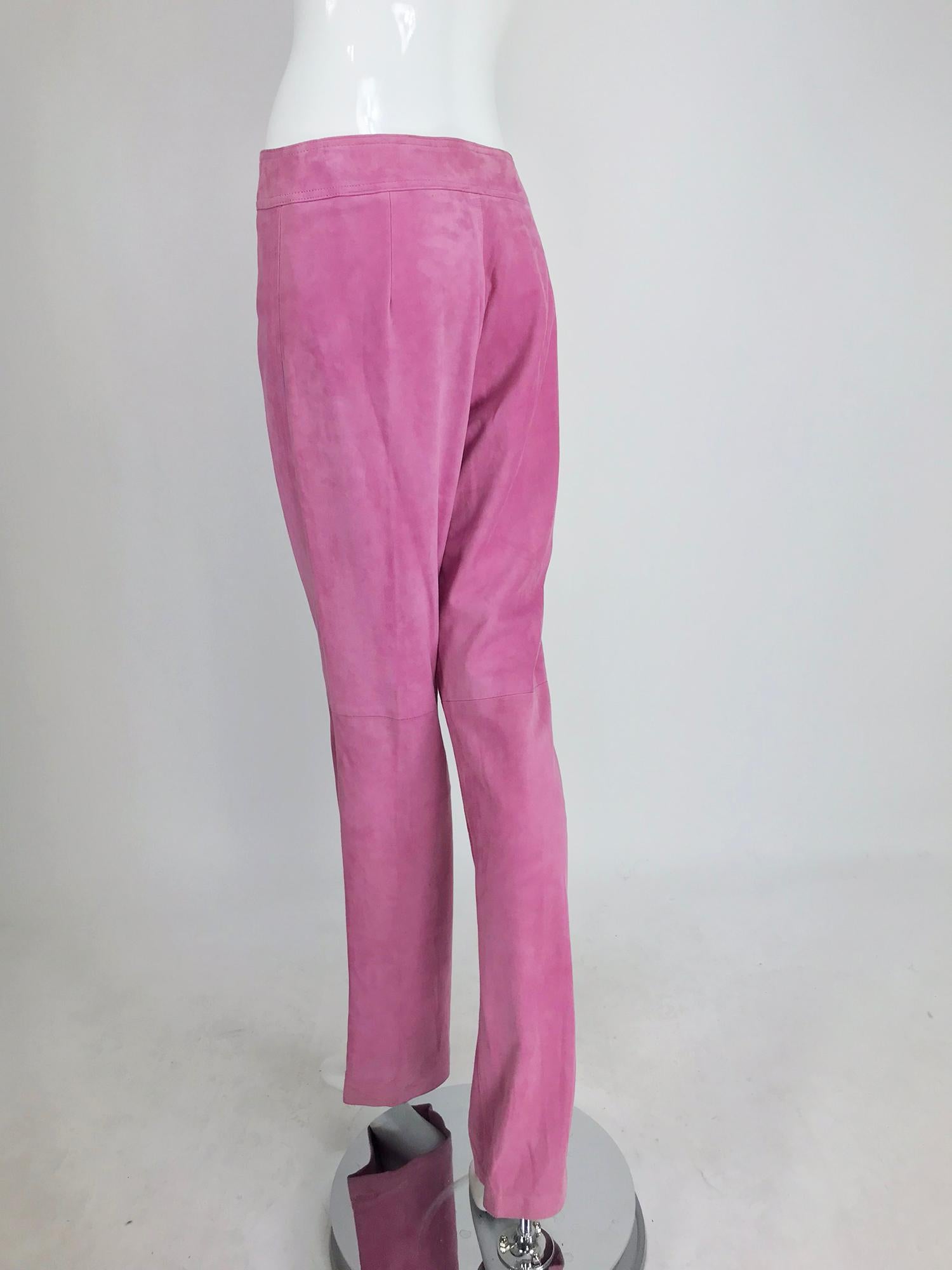 Ralph Lauren Black Label pink suede trousers  1