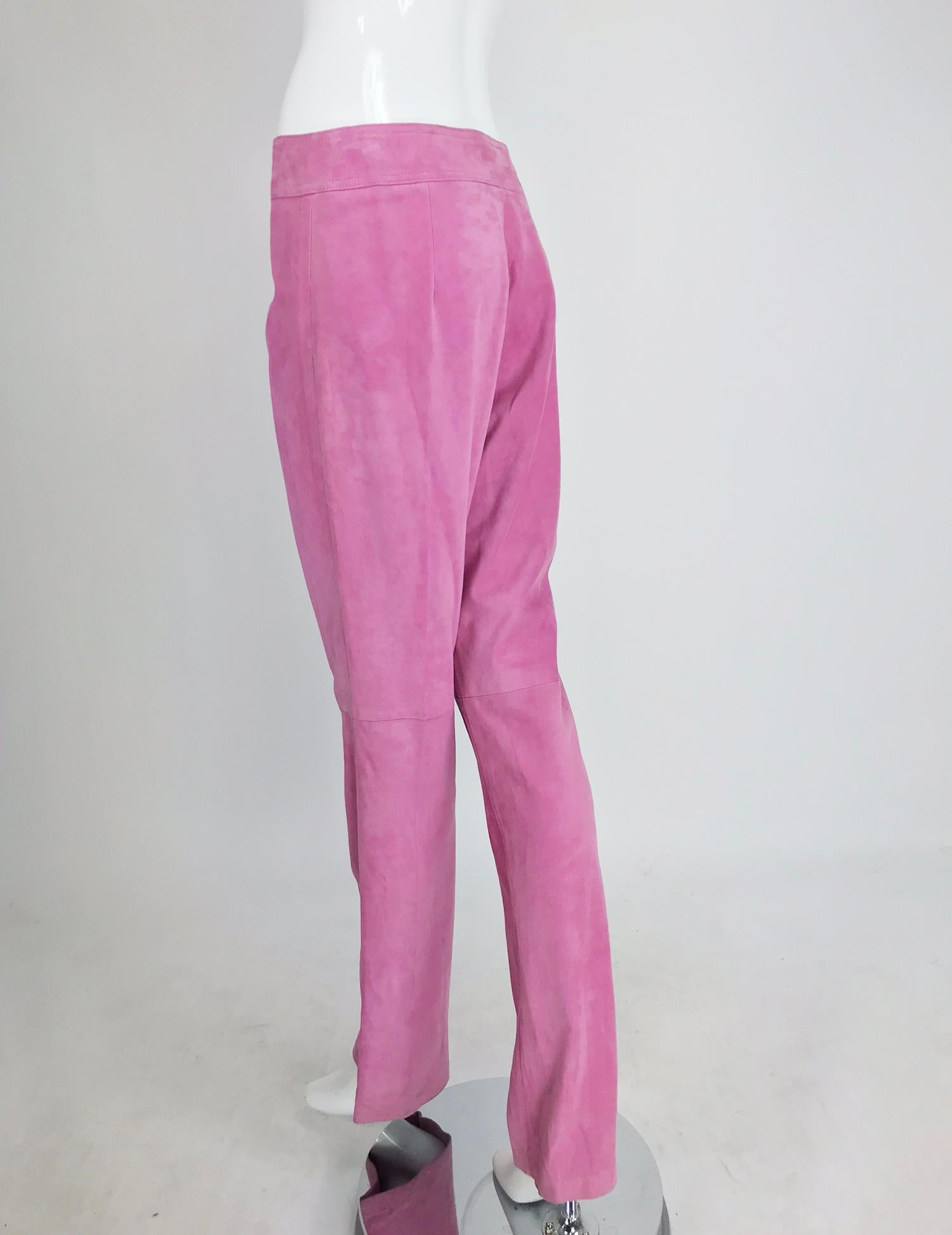 Ralph Lauren Black Label pink suede trousers  2