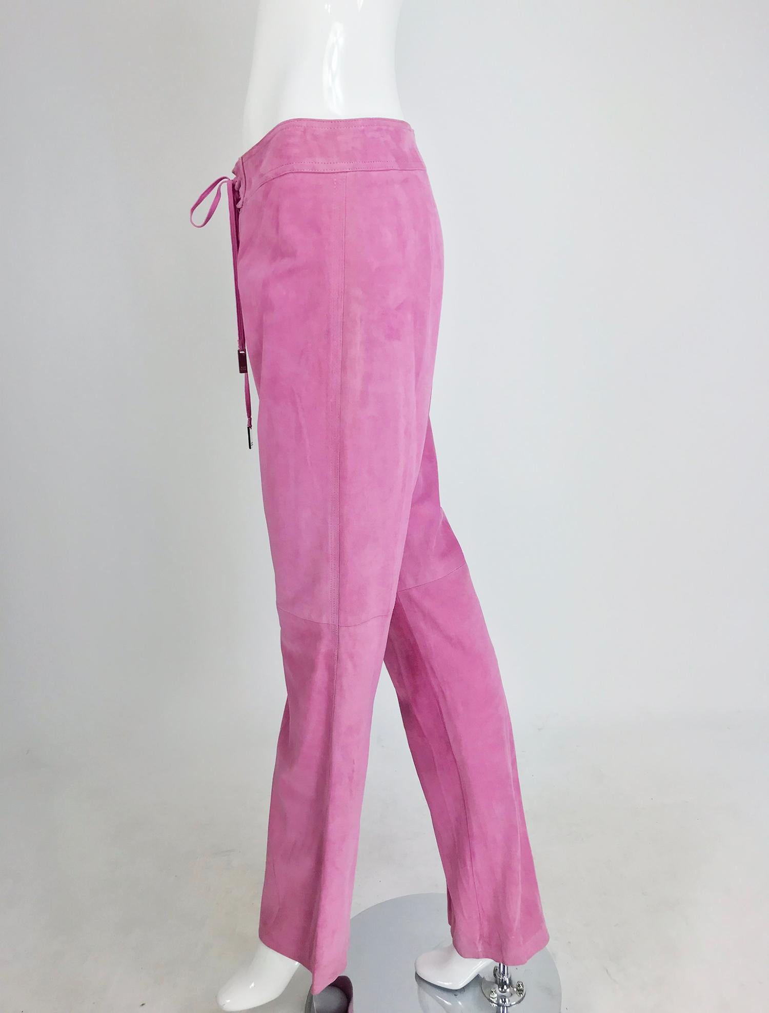 Ralph Lauren Black Label pink suede trousers  3