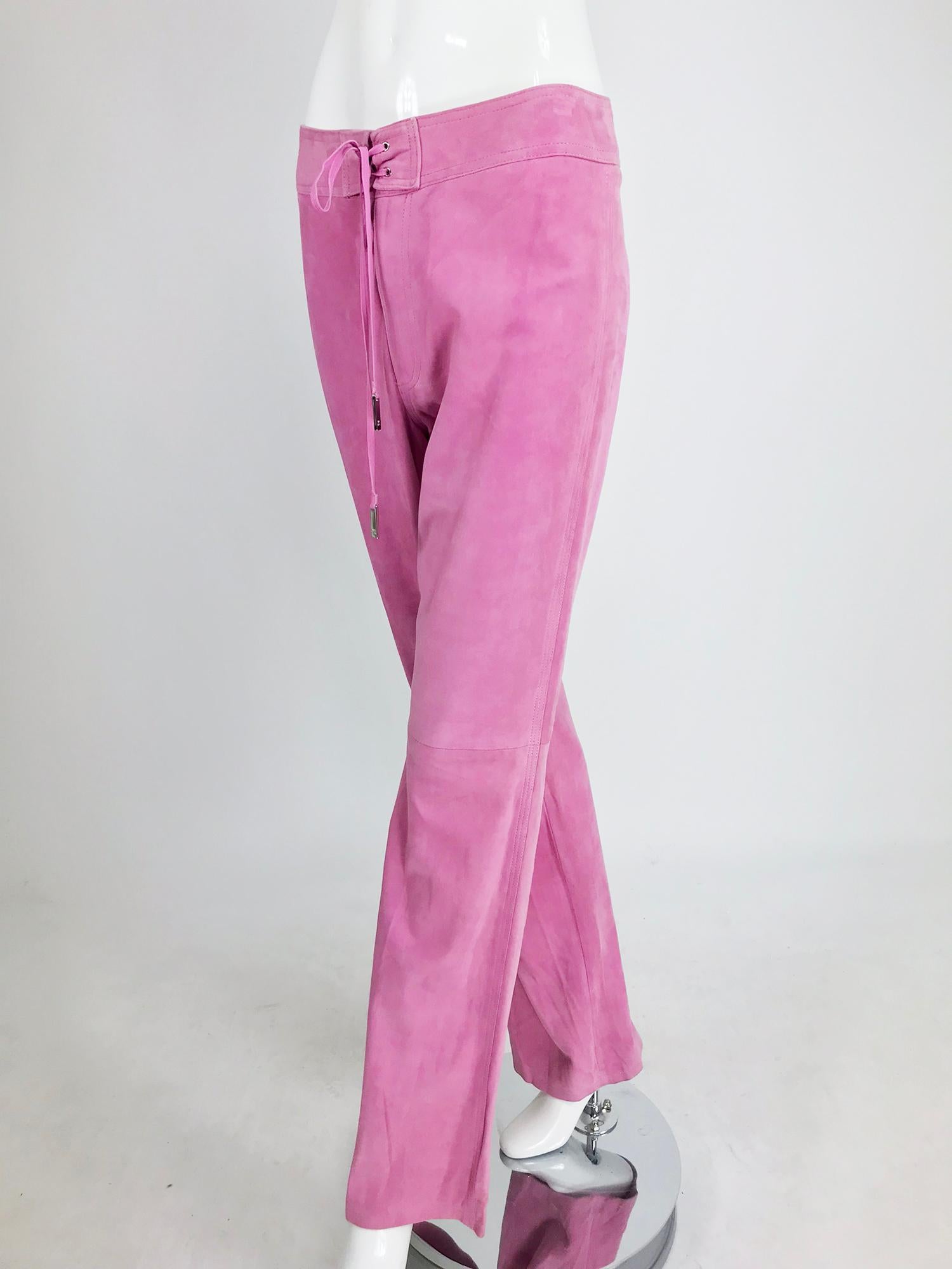 Ralph Lauren Black Label pink suede trousers  4