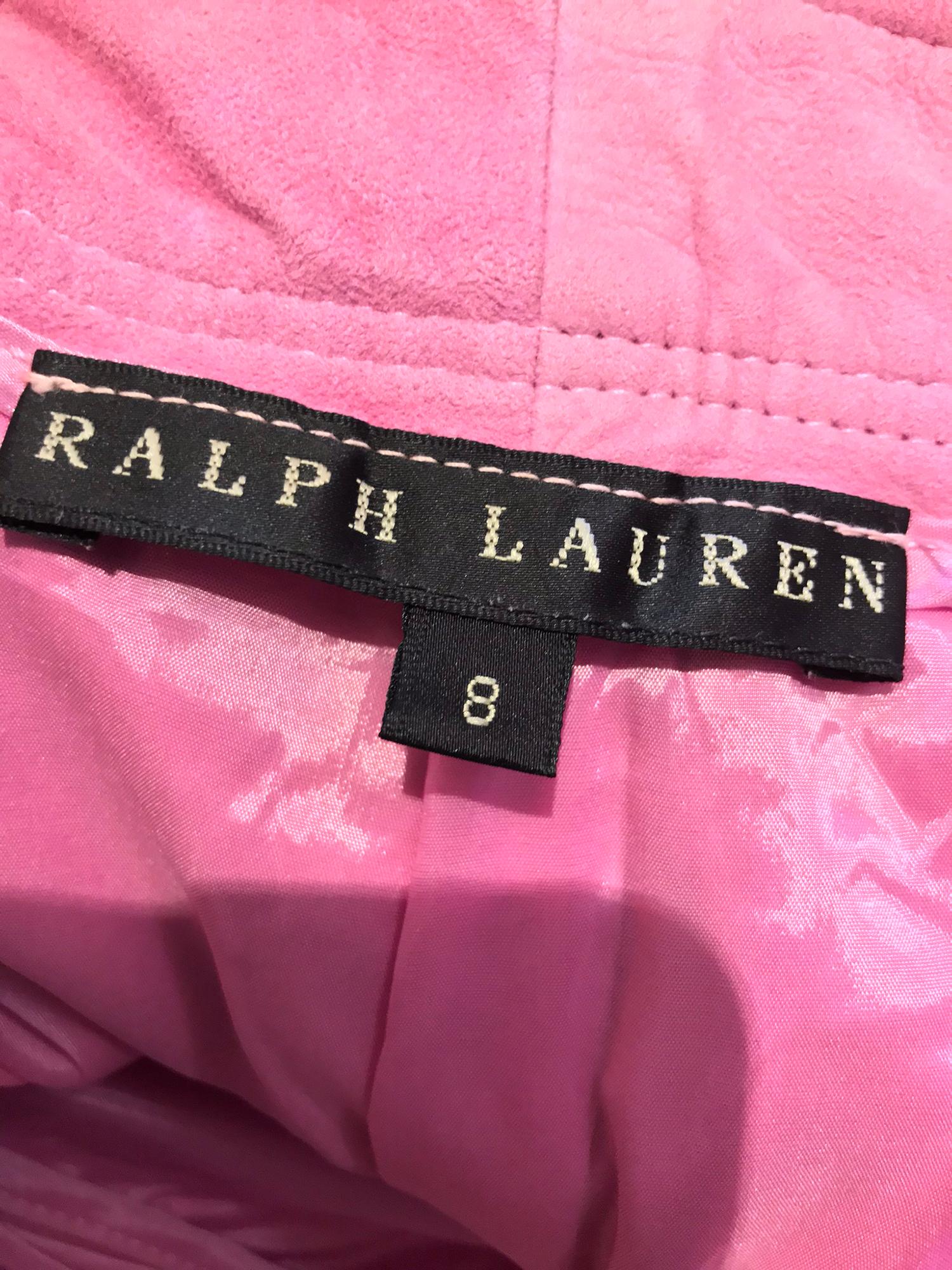 Ralph Lauren Black Label pink suede trousers  7
