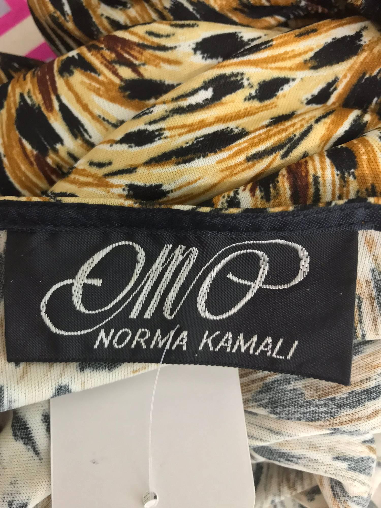 Norma Kamali - Veste cocon imprimé léopard OMO, années 1980 en vente 11