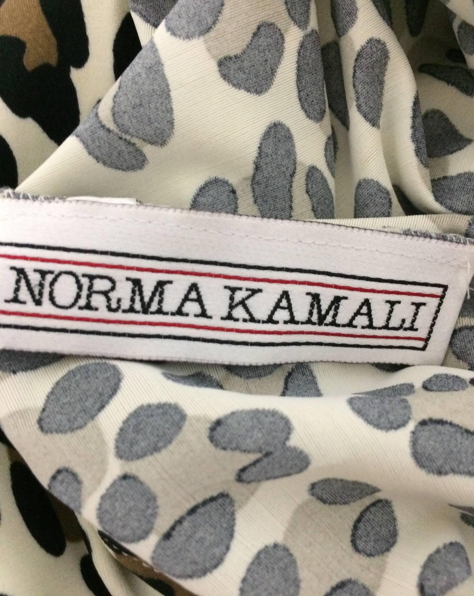 Vintage Norma Kamali leopard print cat suit 1980s 1