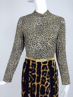 Martha Palm Beach Leopard Print Maxi dress 1970s