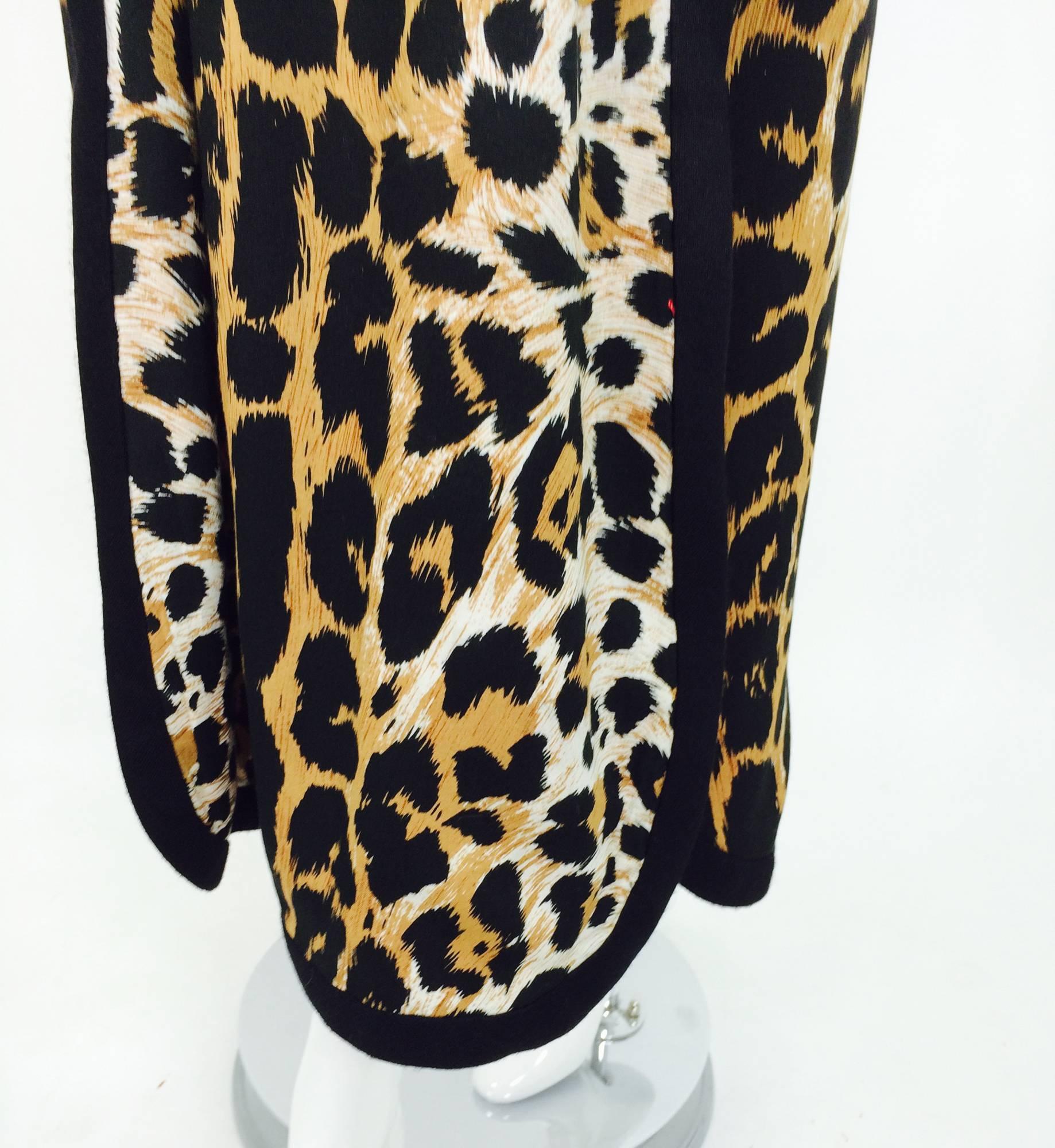 Martha Palm Beach Leopard Print Maxi dress 1970s 4