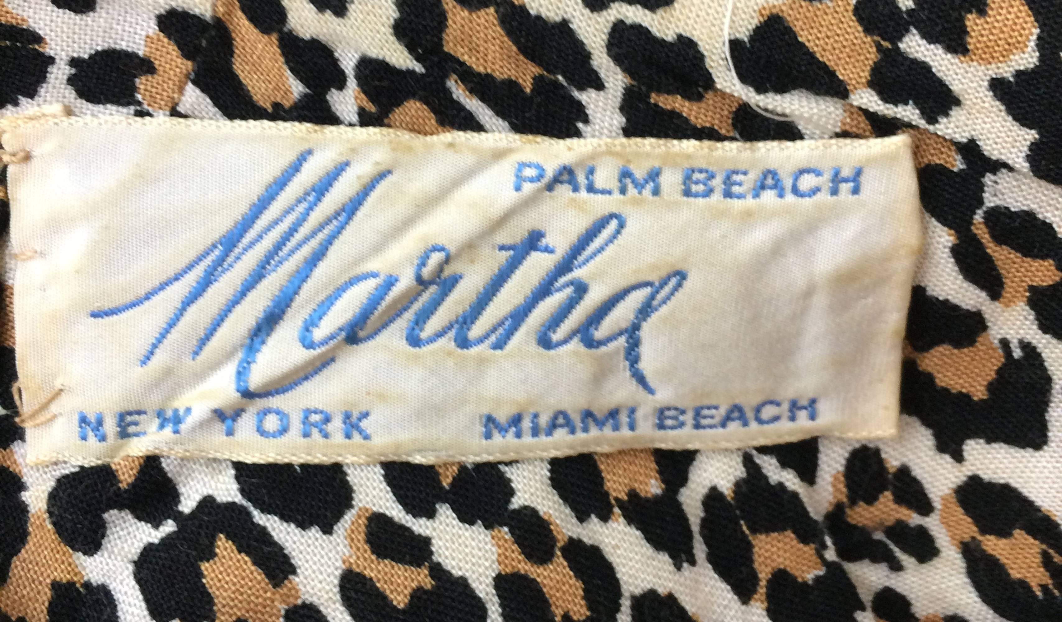 Martha Palm Beach Leopard Print Maxi dress 1970s 5