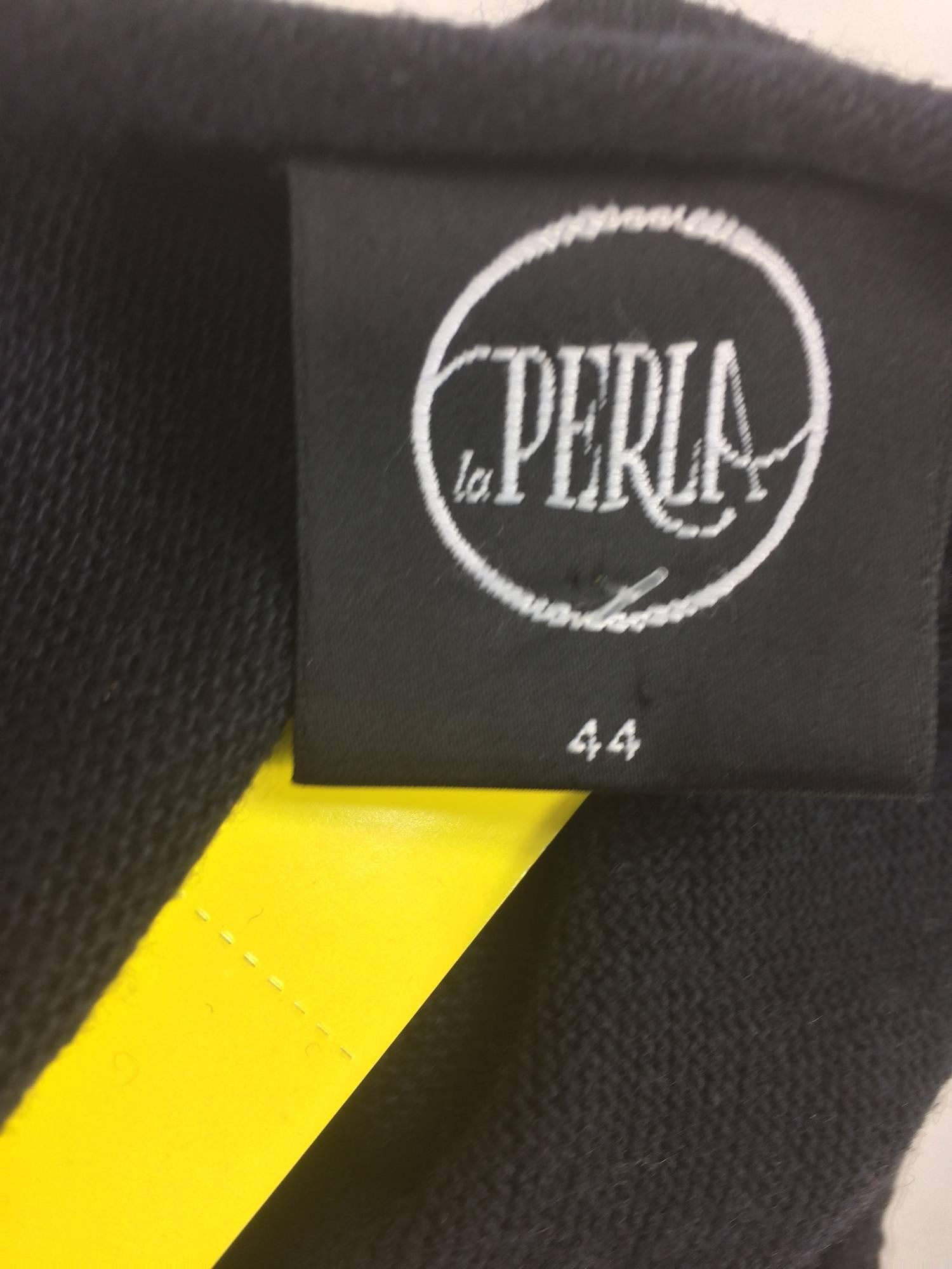 La Perla tank dress of cut velvet & jersey 1990s 4