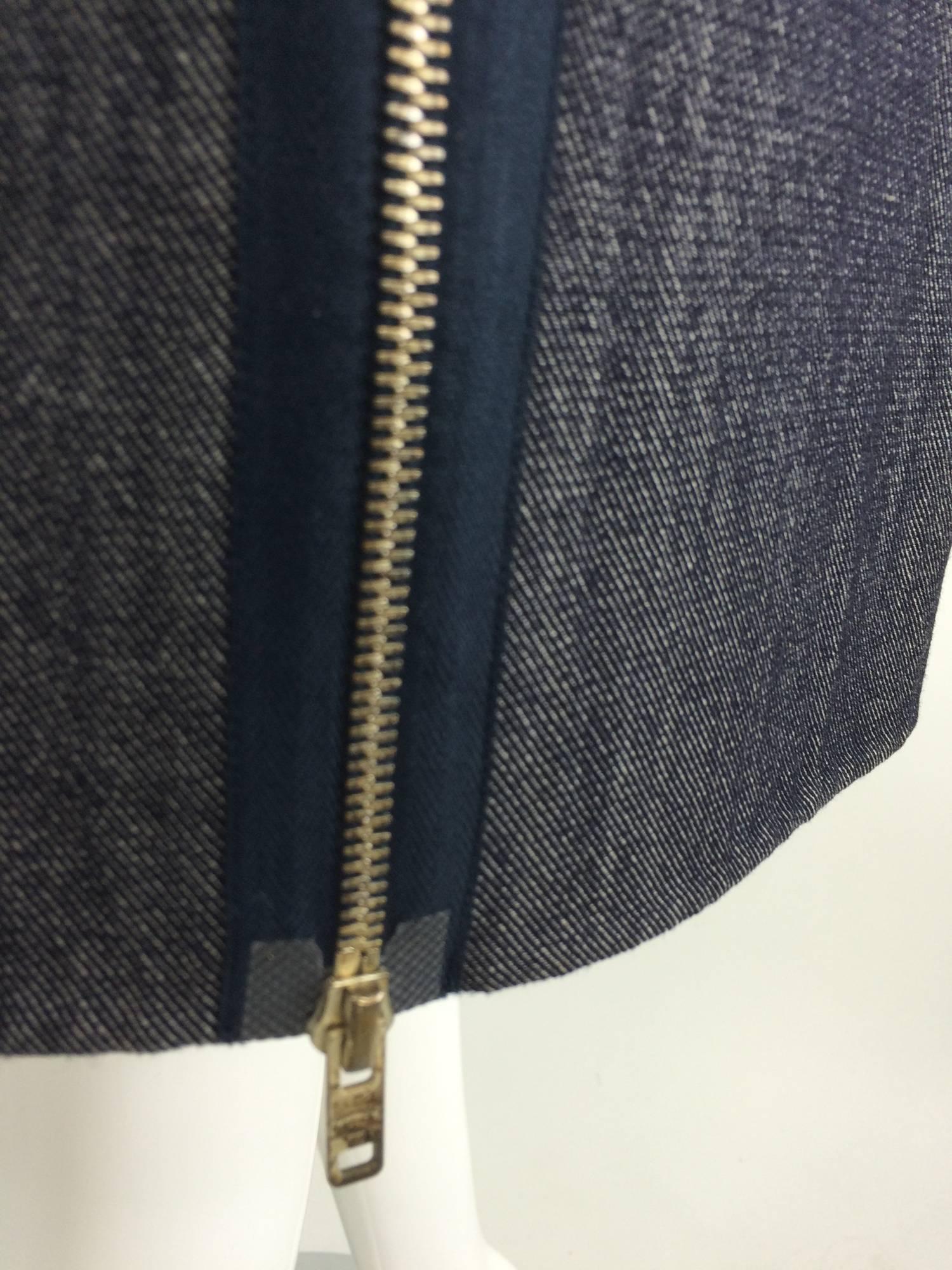 Women's Celine zip through denim skirt 