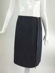 Celine zip through denim skirt