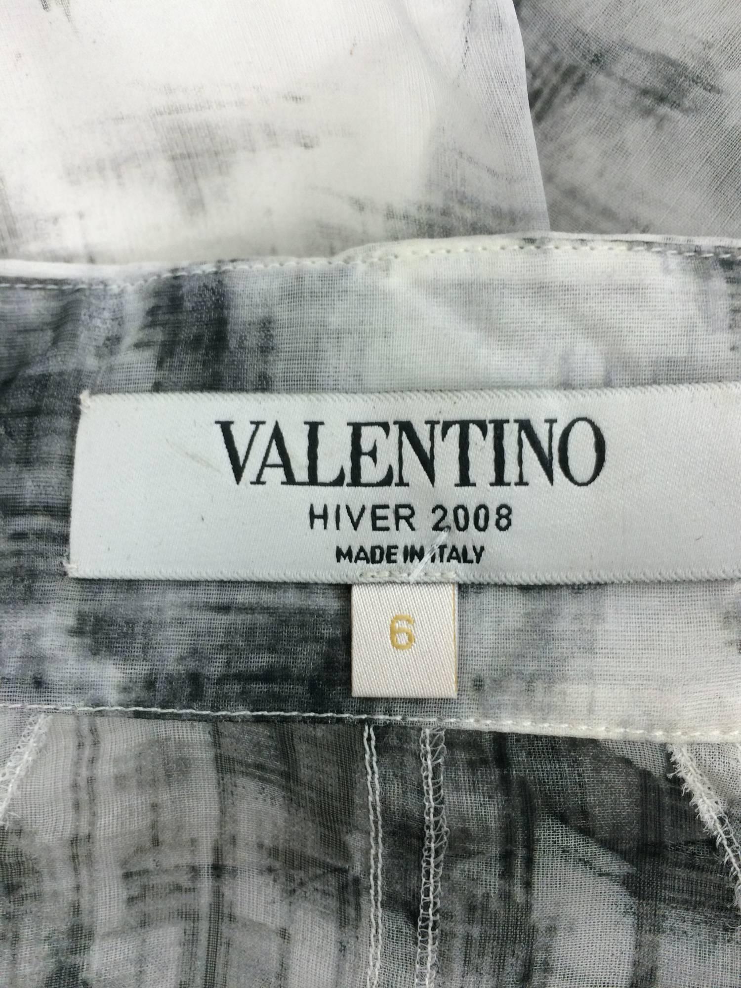 Valentino Hiver 2008 black & white organza blouse 6