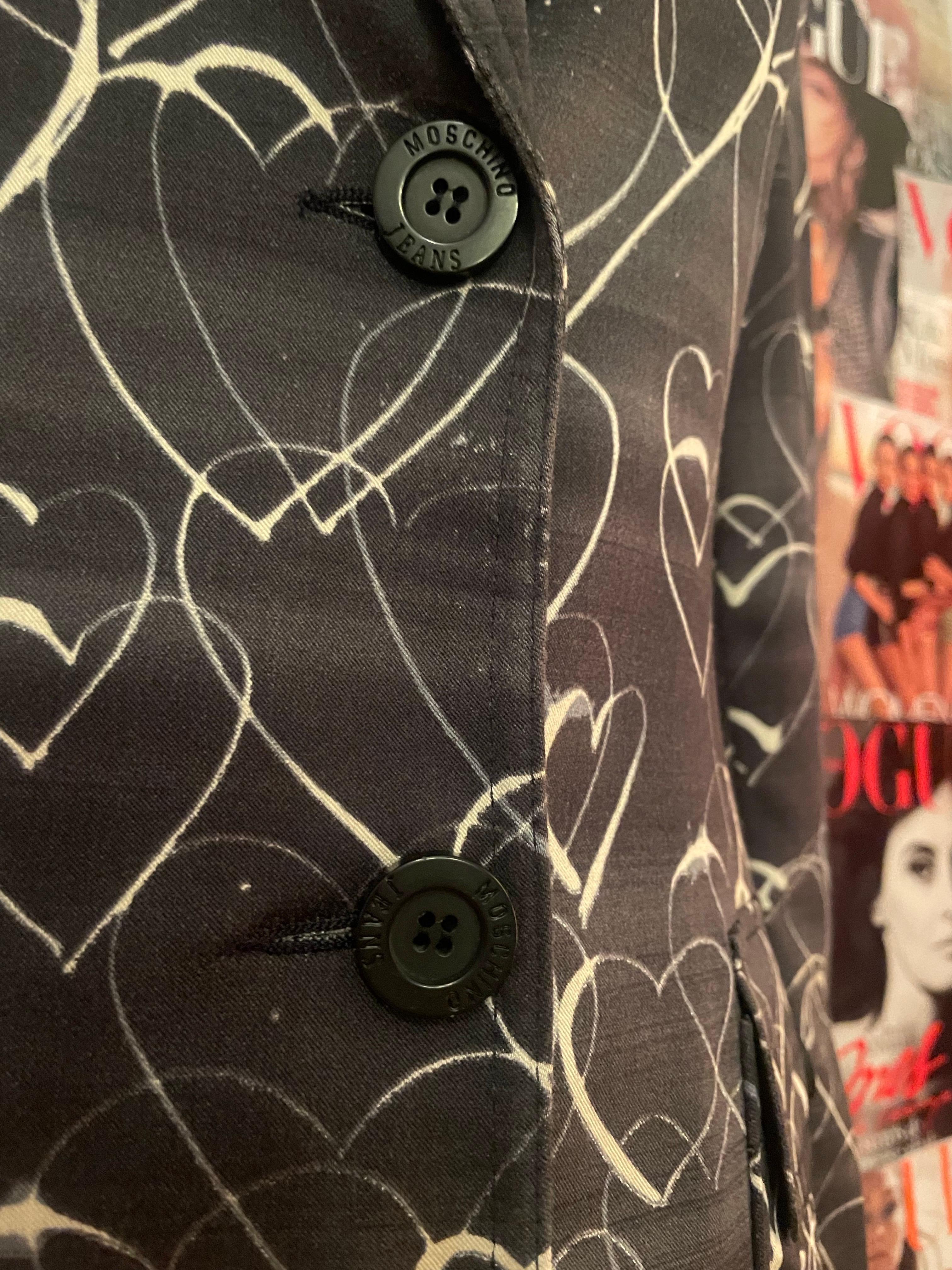 1990's Vintage Moschino jeans skirt suit For Sale 3