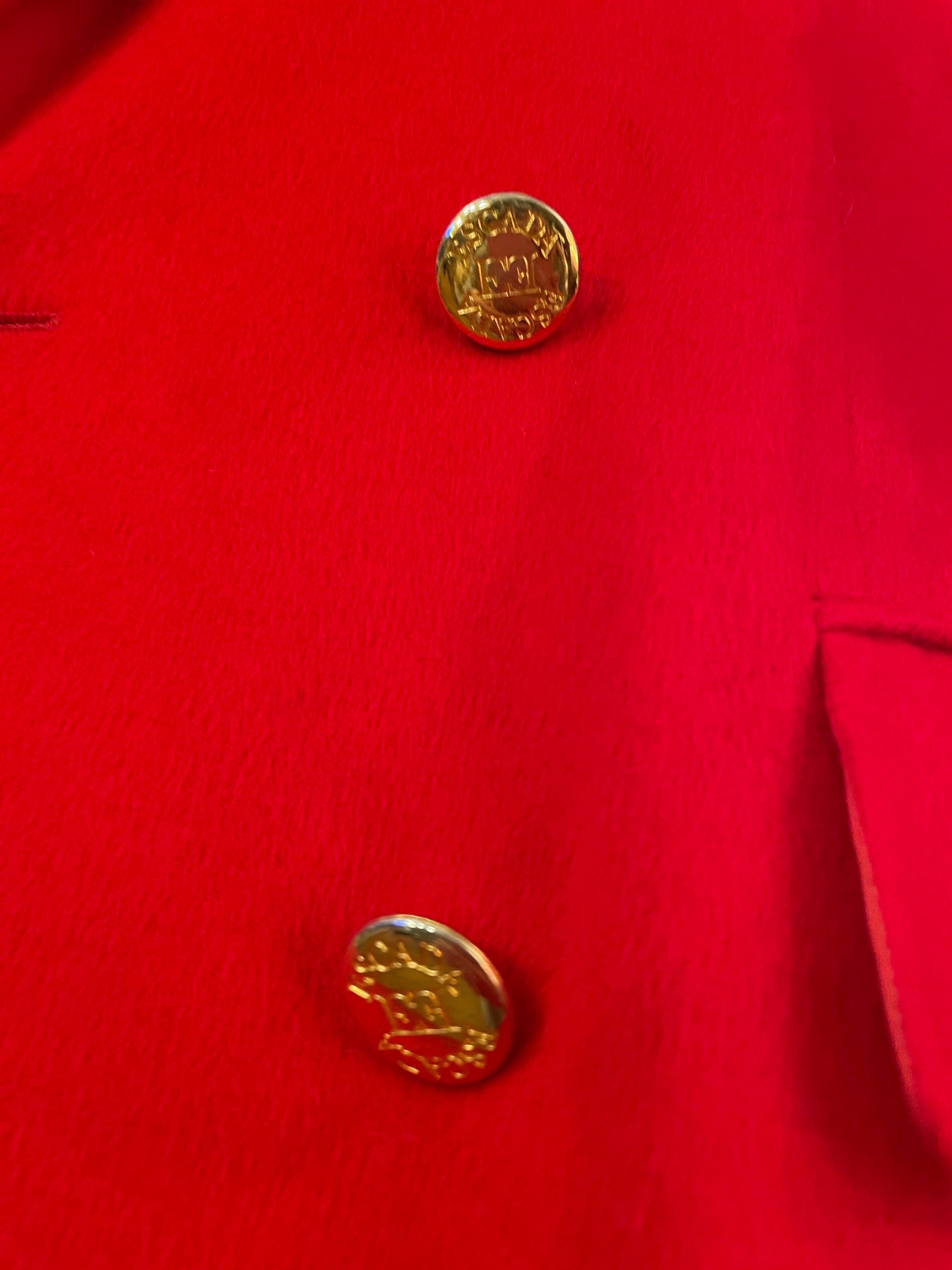 Women's 1990's Vintage Escada by Margaretha Ley red Blazer For Sale