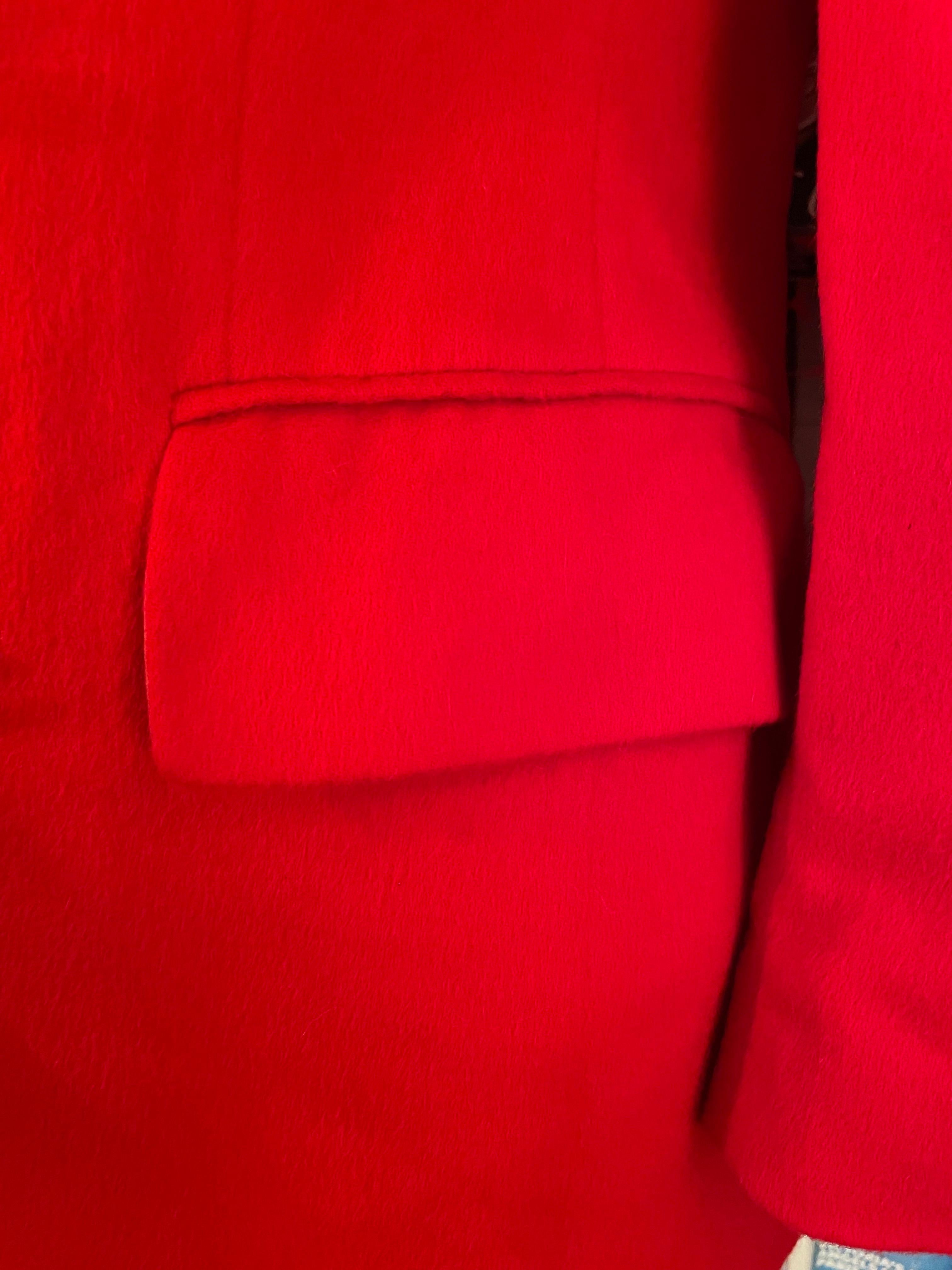 1990's Vintage Escada by Margaretha Ley red Blazer For Sale 1