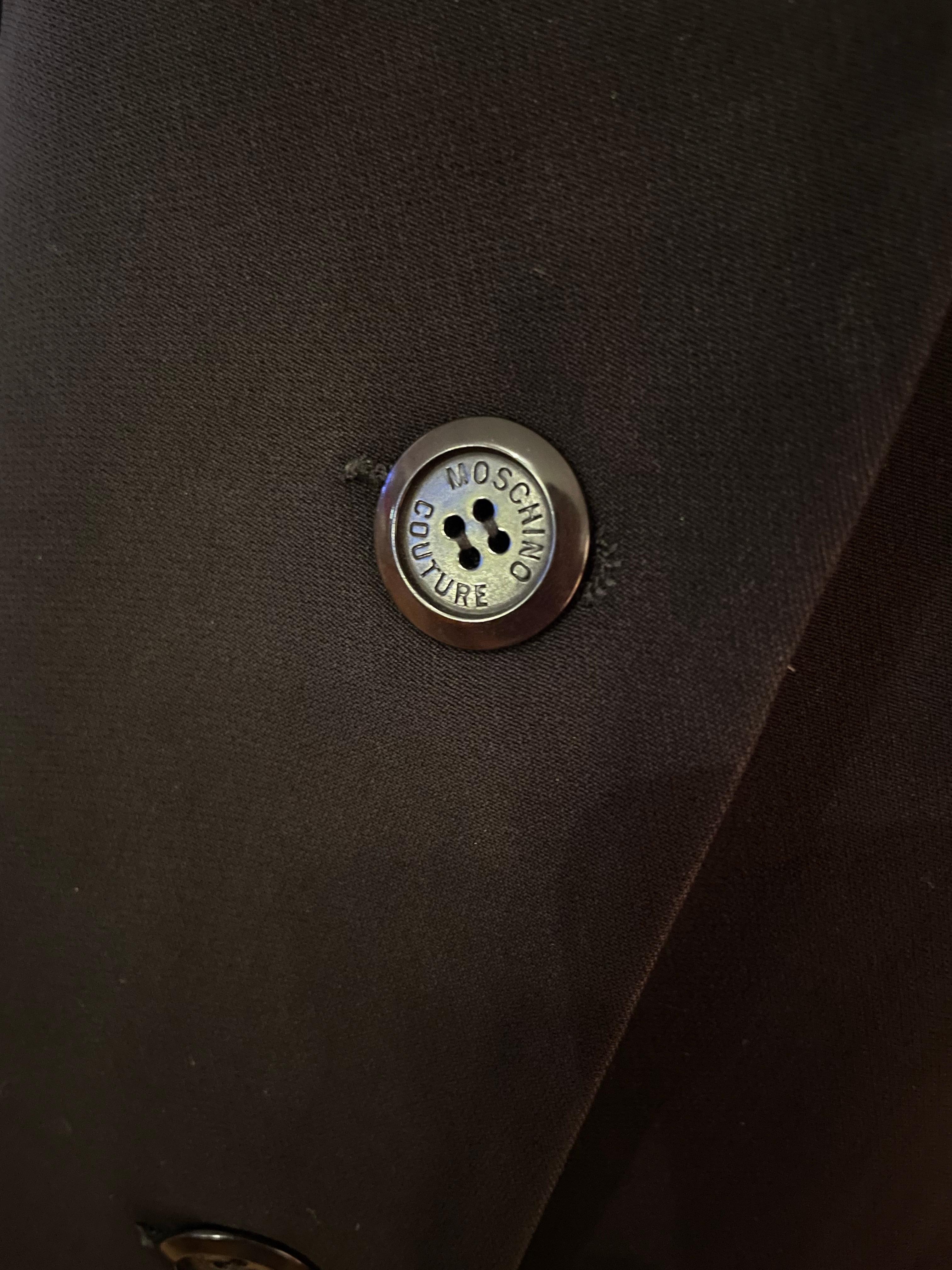 Moschino Couture - Veste noire vintage des années 1990 en vente 1