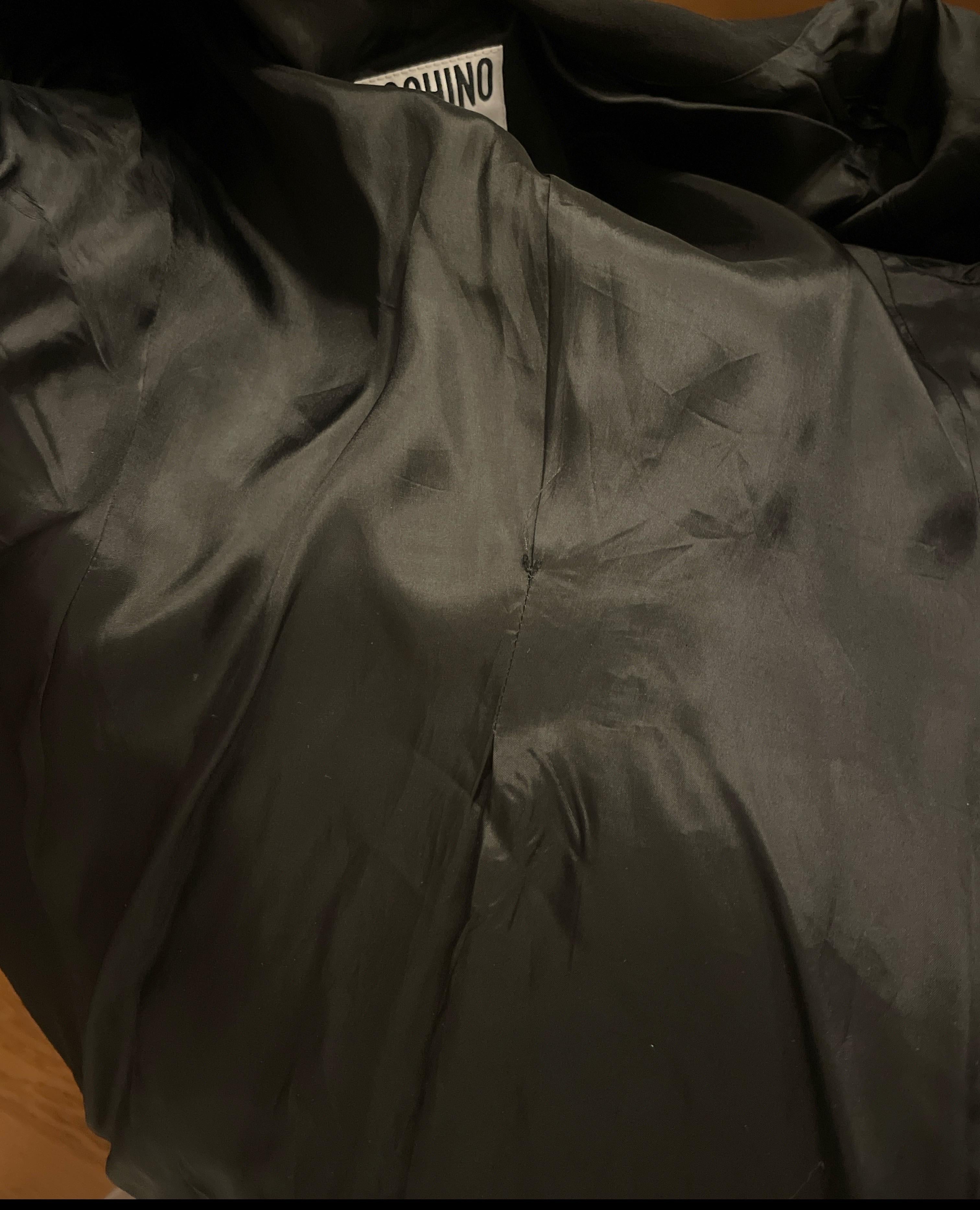 Moschino Couture - Veste noire vintage des années 1990 en vente 2