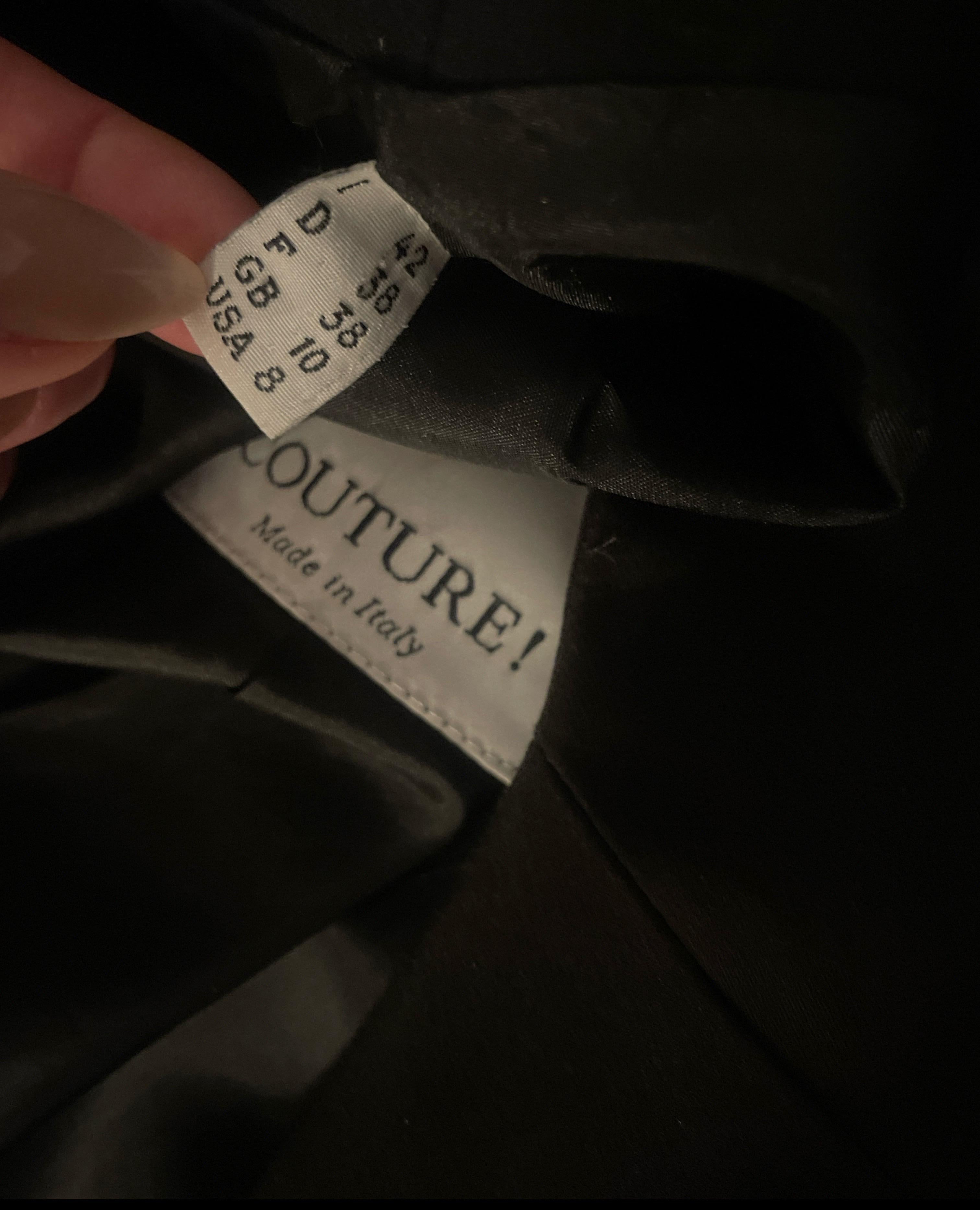 Moschino Couture - Veste noire vintage des années 1990 en vente 4