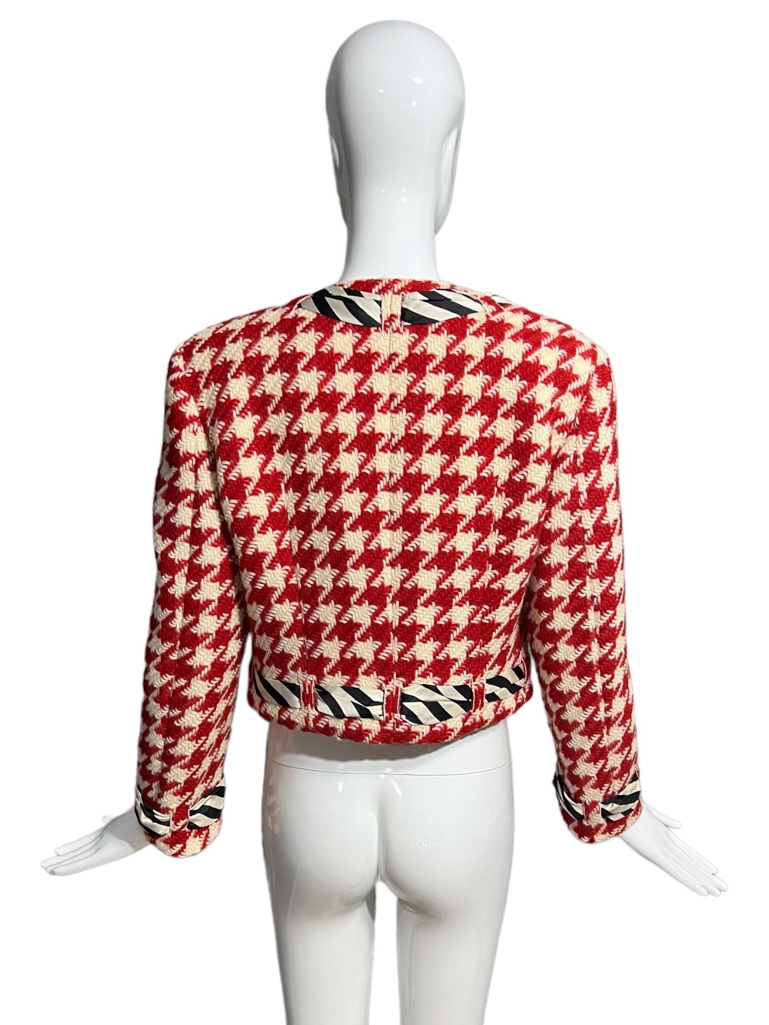 Moschino Cheap and Chic Vintage Houndstooth Jacket as seen on Princess Diana 1