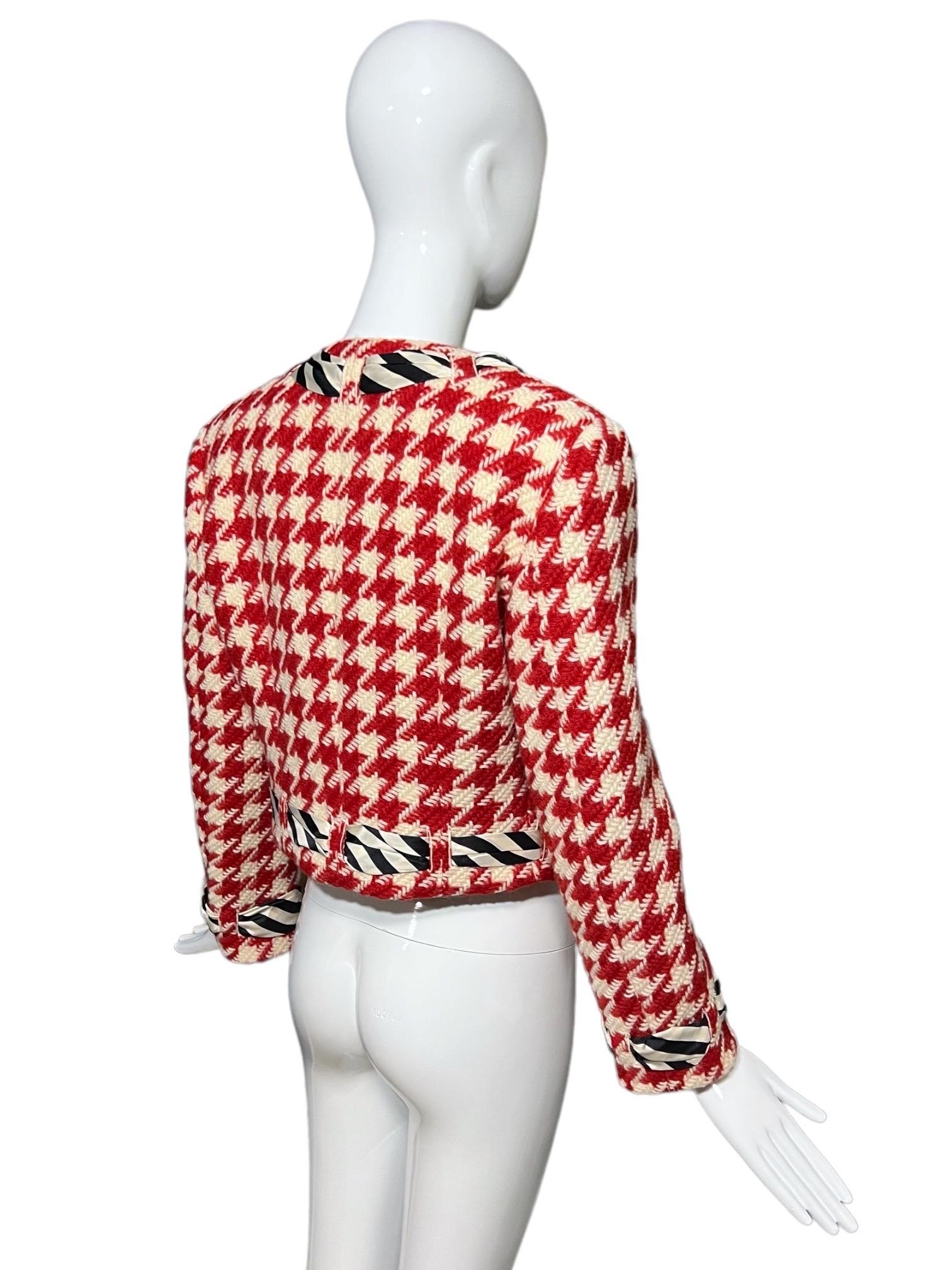Moschino Cheap and Chic Vintage Houndstooth Jacket as seen on Princess Diana 3