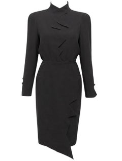 F/W 1988 Thierry Mugler Black Les Infernales Lightning Bolt Dress