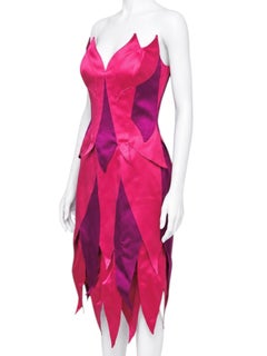 Conjunto de corpiño y falda Thierry Mugler Couture Rosa Llama