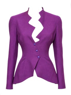 F/W 1988 Thierry Mugler Purple Les Infernales Lighting Bolt Jacket