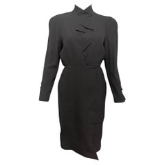 F/W 1988 Thierry Mugler Black Les Infernales Lightning Bolt Dress