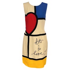 1993 Vestido Moschino Cheap and Chic Mondrian "Art Is Love