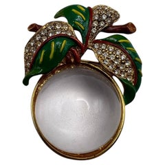 Vintage-Brosche von Boucher mit Jelly-Belly-Motiv und Emaille-Strasssteinen, 1980er Jahre
