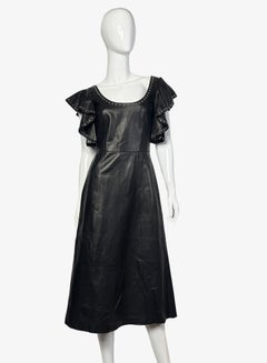 Alexander McQueen studded trim lamb leather runway dress, Pre-Fall 2018