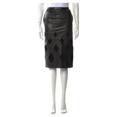 Valentino vintage leather skirt