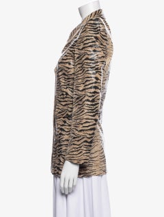 Vintage Escada animal print leather jacket