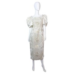 Vintage embellished evening taffeta dress, 1960’s
