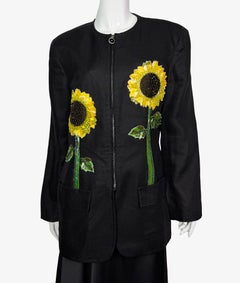 Emanuel Ungaro vintage sunflower jacket, 1990's