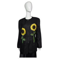 Emanuel Ungaro vintage sunflower jacket, 1990's