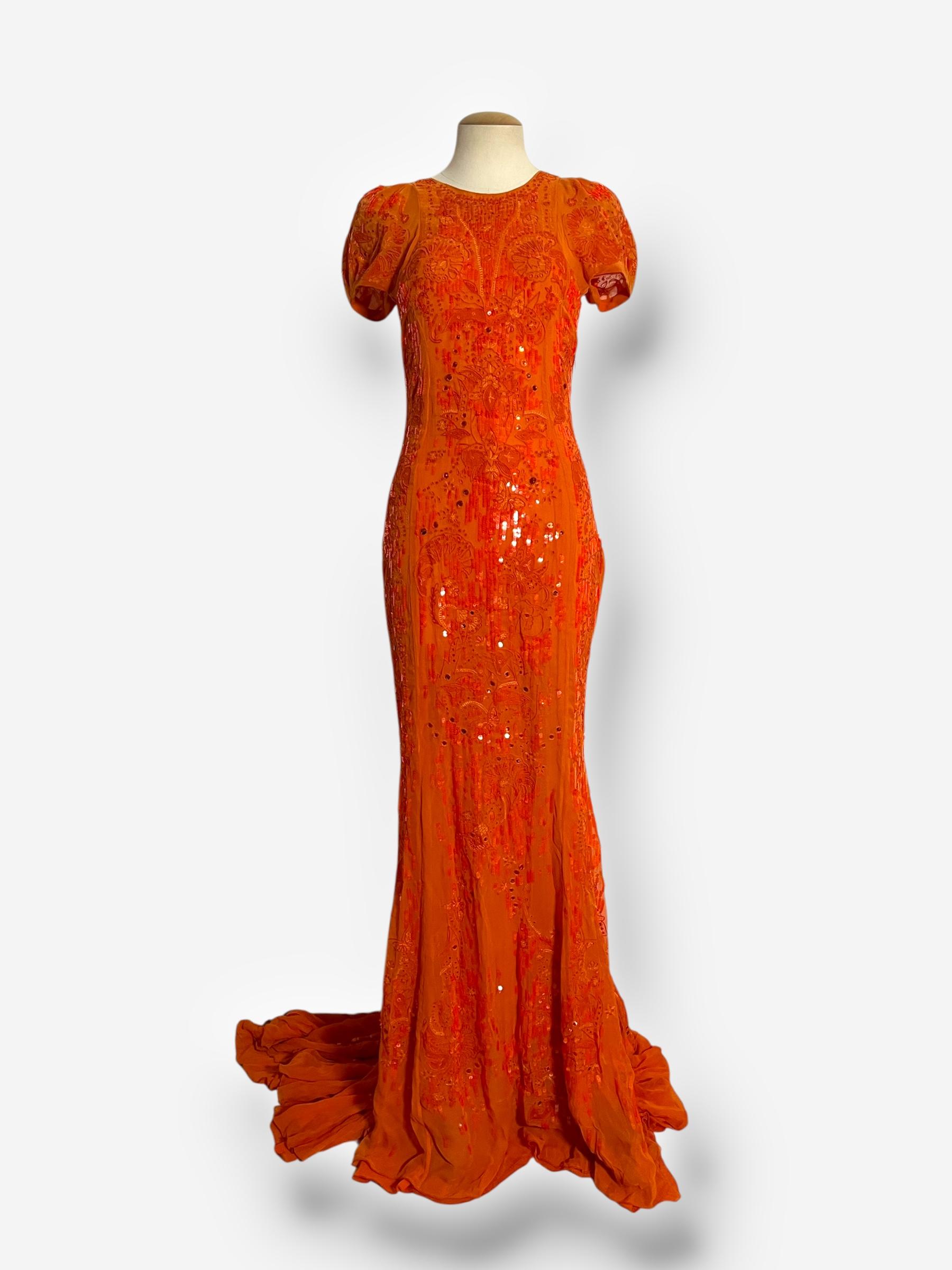 Rouge Robe à ornements Roberto Cavalli, 2009, neuve avec étiquettes en vente