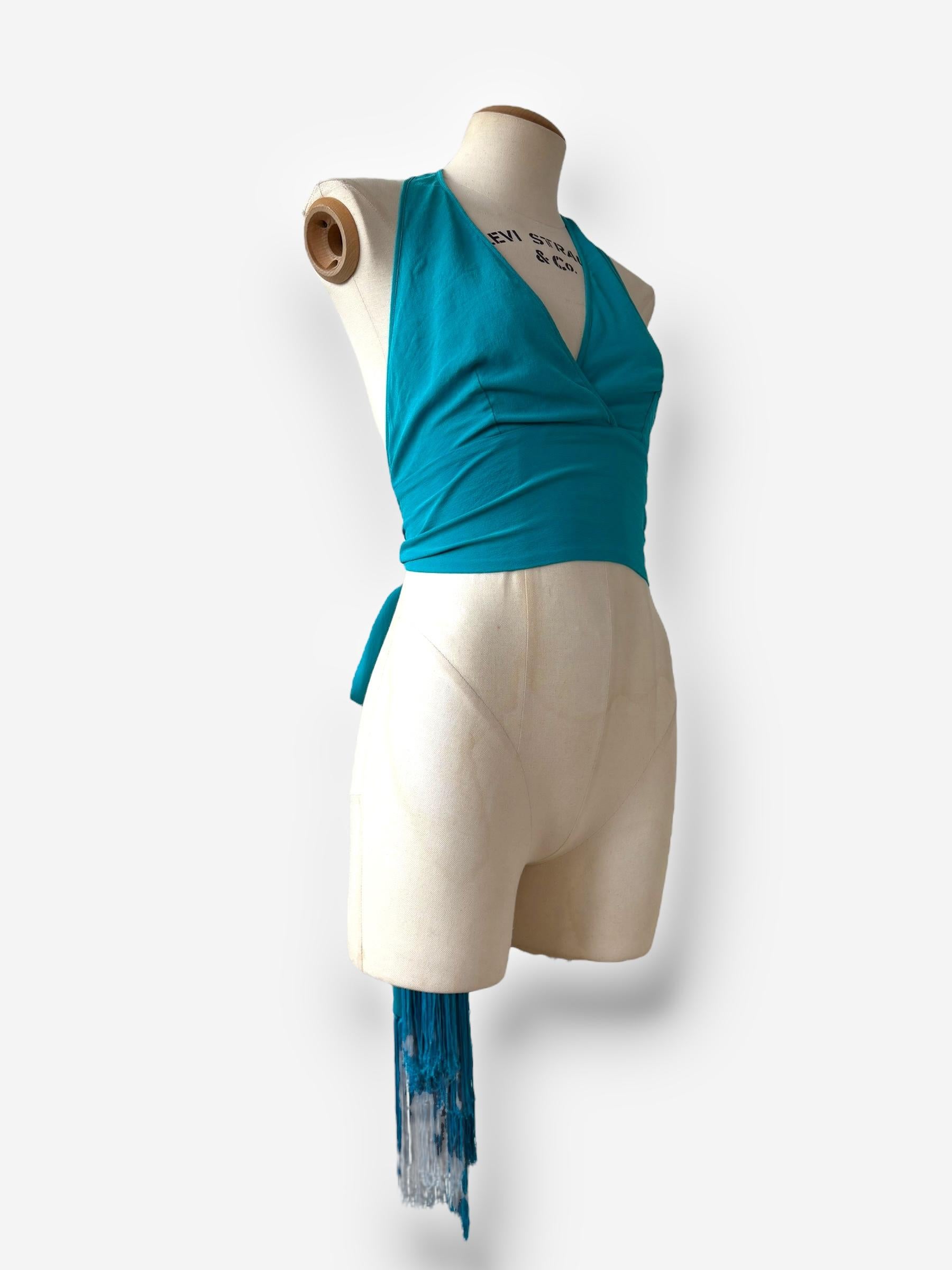 Top cache-cœur à pompons vintage 2004 Céline by Michael Kors Pour femmes en vente