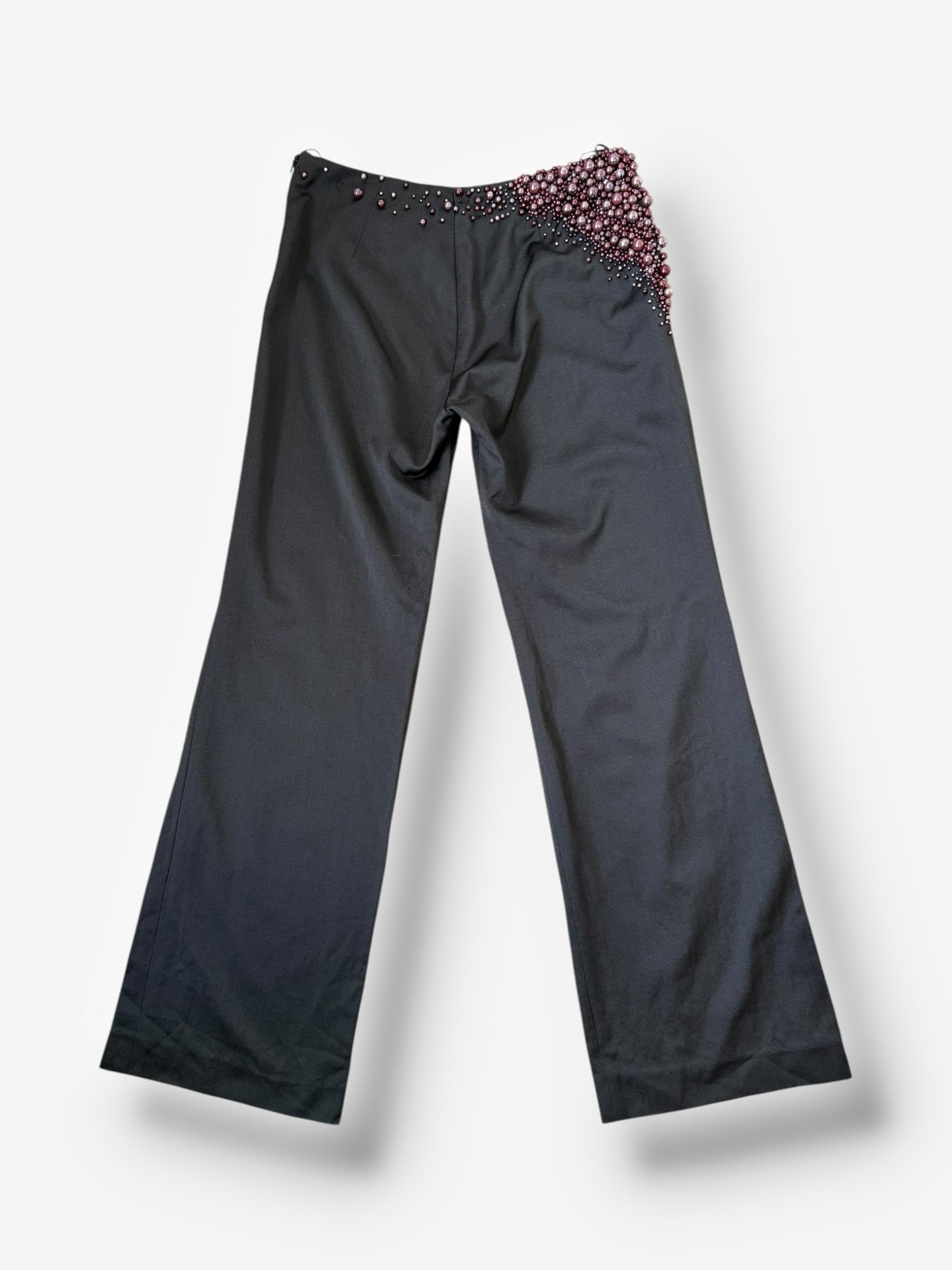 Pantaloni con perle di Chloé by Stella McCartney, Autunno/Inverno 2001 In condizioni buone in vendita a CAPELLE AAN DEN IJSSEL, ZH