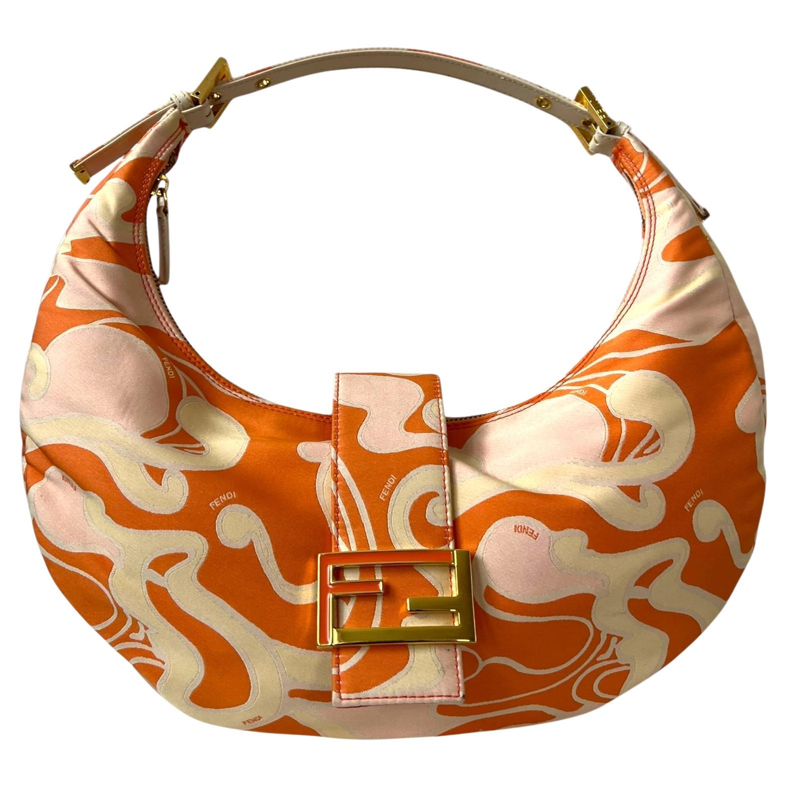 Fendi Vintage Psychedelic Print mama Croissant Tascheu2028 im Angebot