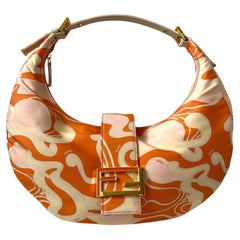 Fendi Vintage Psychedelic Print mama Croissant Bag