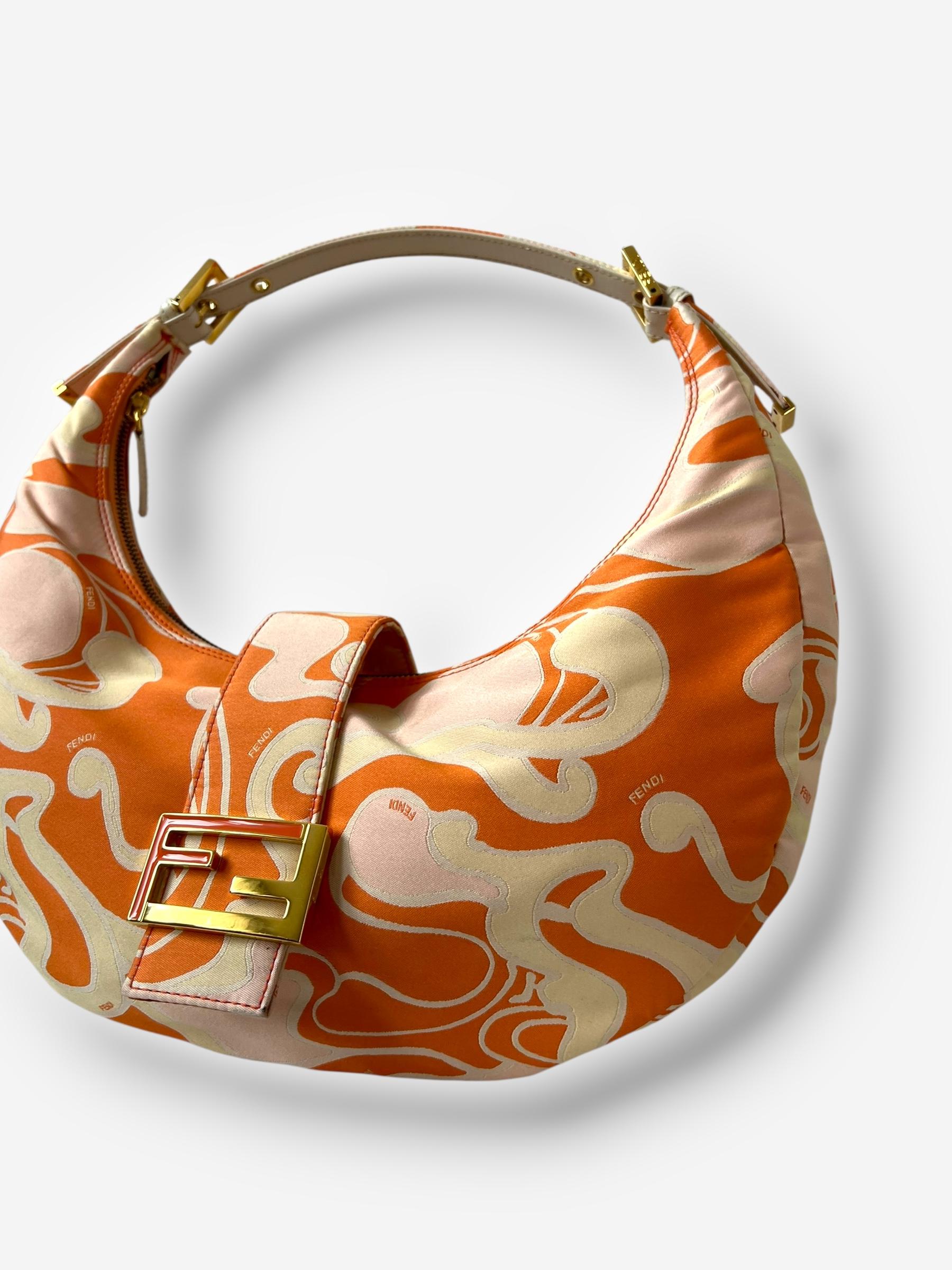 Fendi Vintage Psychedelic Print mama Croissant Tascheu2028 im Angebot 4