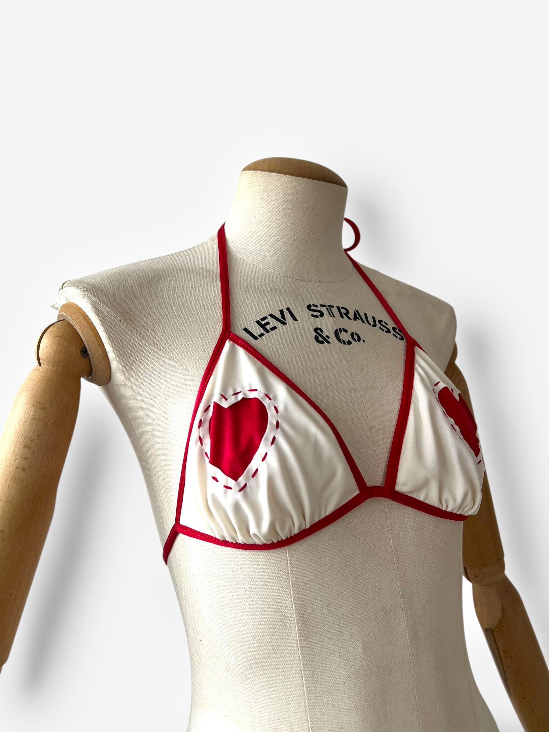 Conjunto de bikini Moschino Corazón, circa 2001 Marrón en venta
