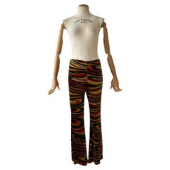 Gucci by Tom Ford 1999 F/W Runway Swirl Print Velvet Trousers