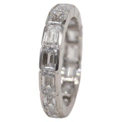 Solid 14K Gold Solitaire diamond moissanite eternity band ring wedding ring